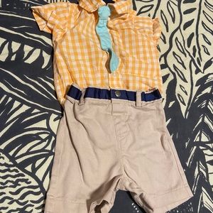 Preppy formal dressy baby outfit 6months